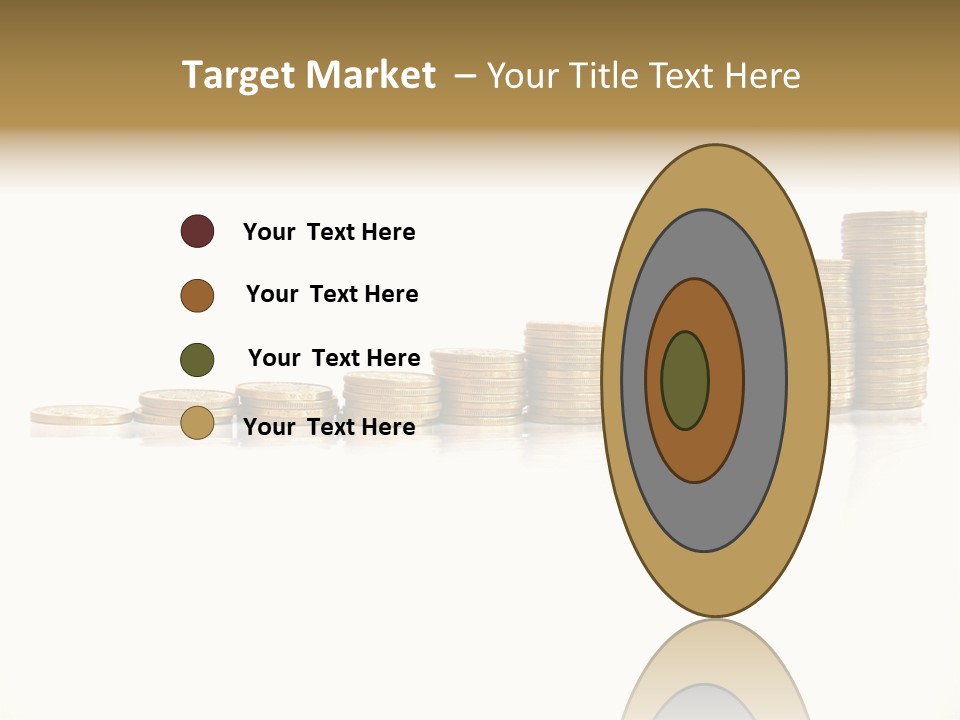 Pile Of Golden Coins, Mexican Pesos PowerPoint Template