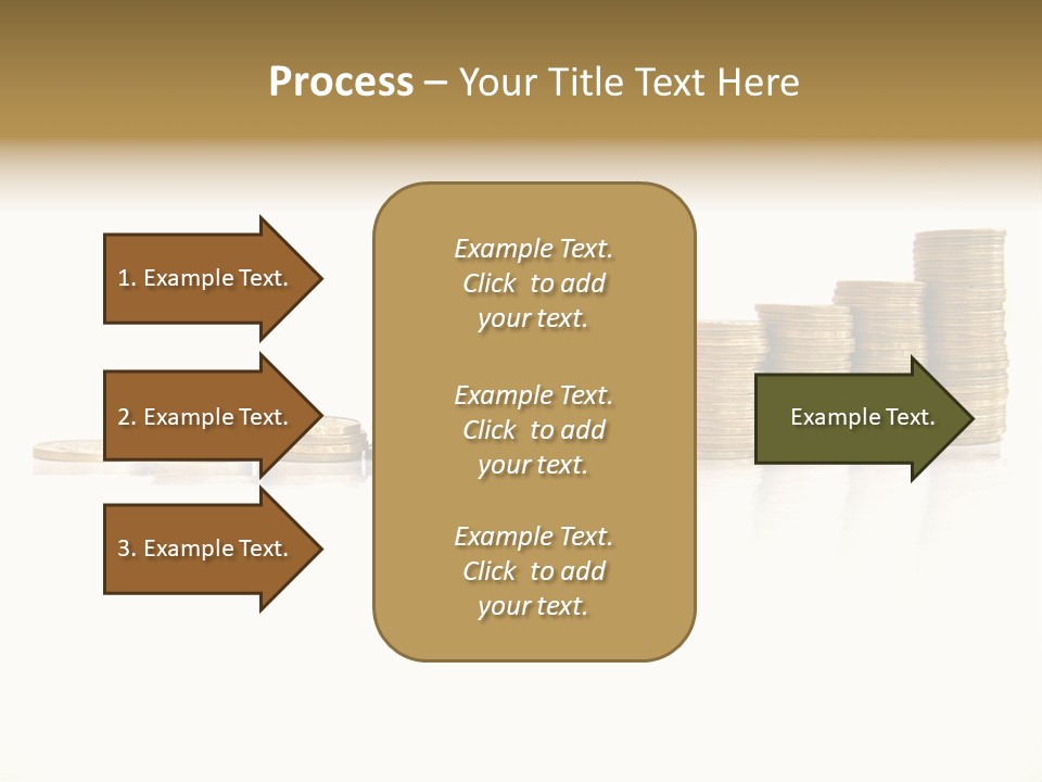 Pile Of Golden Coins, Mexican Pesos PowerPoint Template