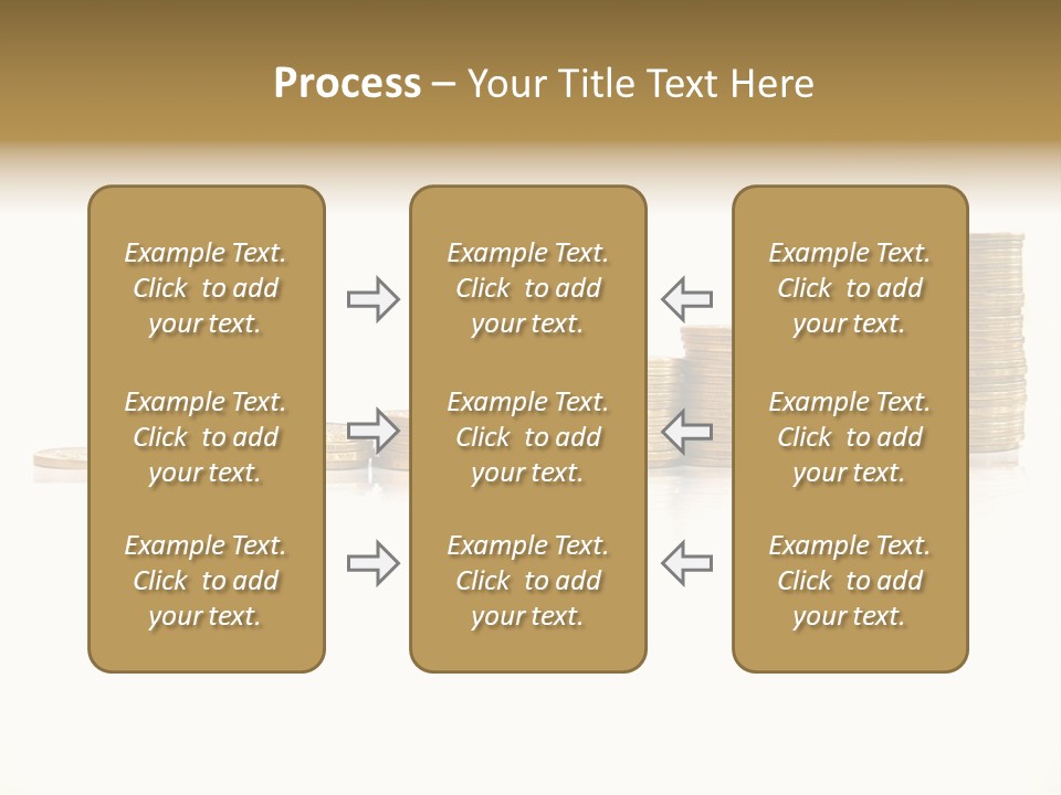 Pile Of Golden Coins, Mexican Pesos PowerPoint Template