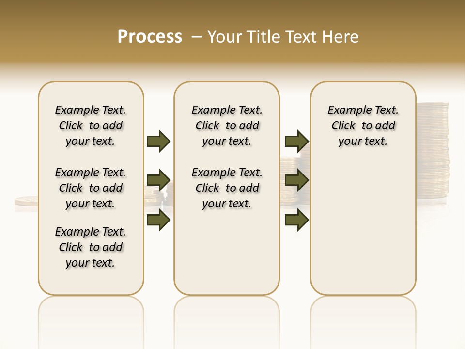 Pile Of Golden Coins, Mexican Pesos PowerPoint Template