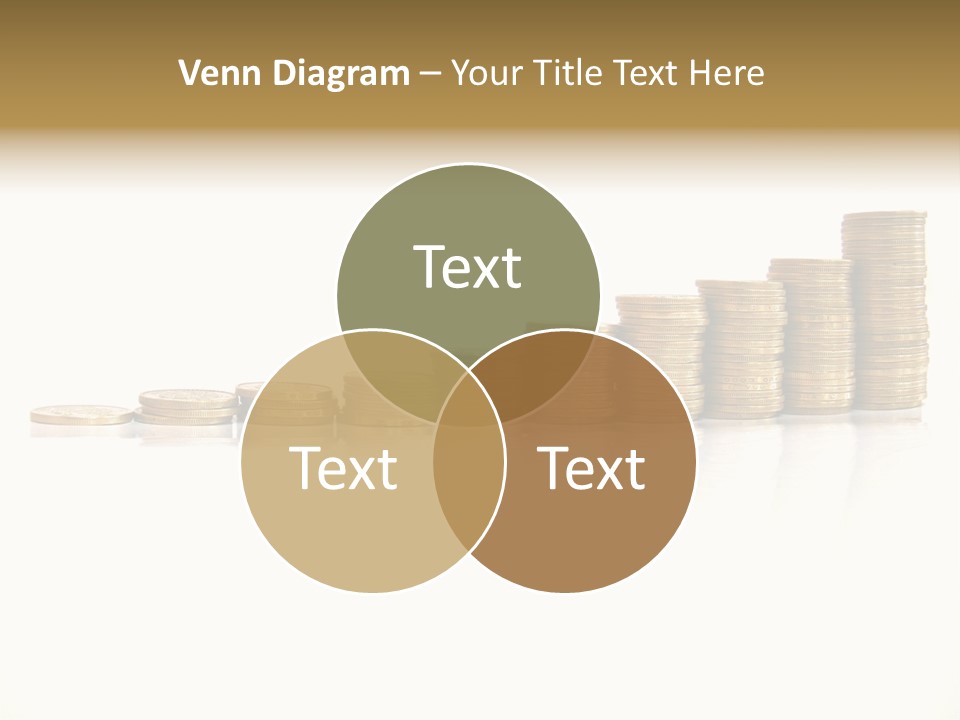 Pile Of Golden Coins, Mexican Pesos PowerPoint Template