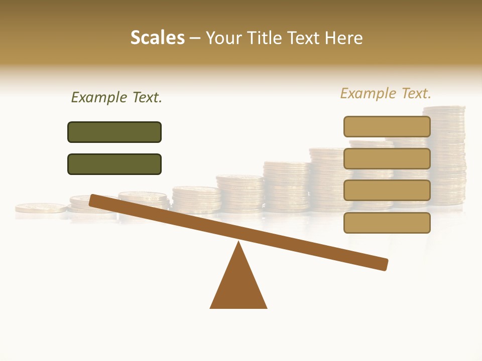 Pile Of Golden Coins, Mexican Pesos PowerPoint Template