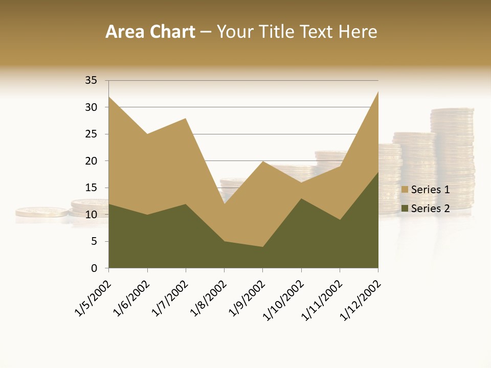 Pile Of Golden Coins, Mexican Pesos PowerPoint Template