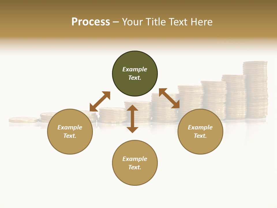 Pile Of Golden Coins, Mexican Pesos PowerPoint Template