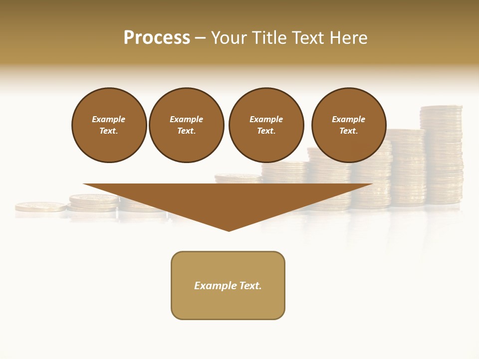 Pile Of Golden Coins, Mexican Pesos PowerPoint Template