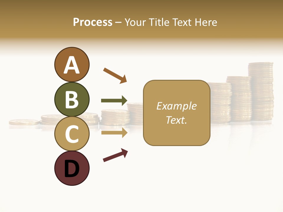 Pile Of Golden Coins, Mexican Pesos PowerPoint Template