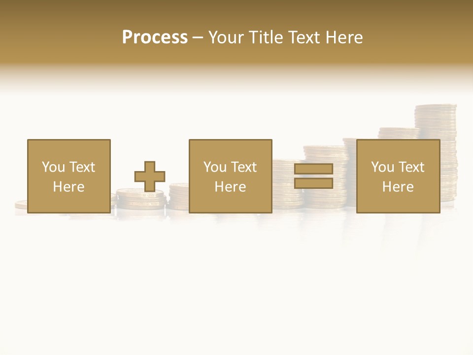 Pile Of Golden Coins, Mexican Pesos PowerPoint Template