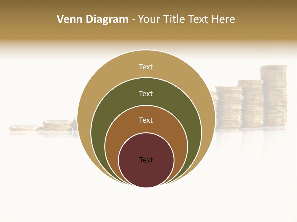 Pile Of Golden Coins, Mexican Pesos PowerPoint Template