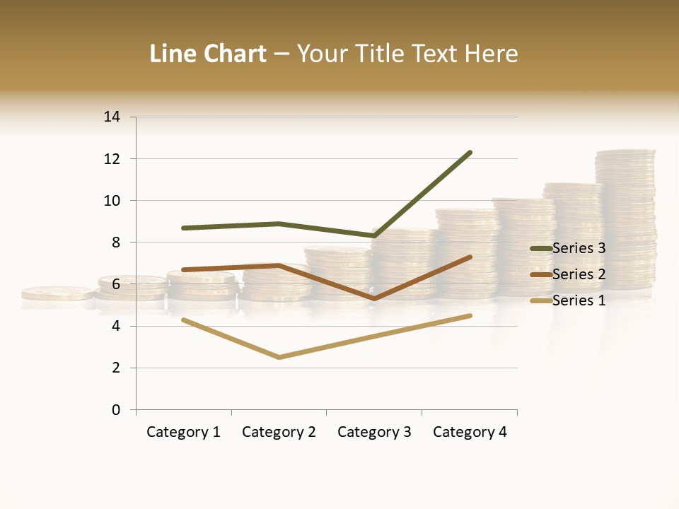 Pile Of Golden Coins, Mexican Pesos PowerPoint Template