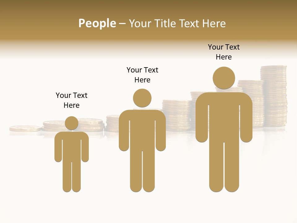 Pile Of Golden Coins, Mexican Pesos PowerPoint Template