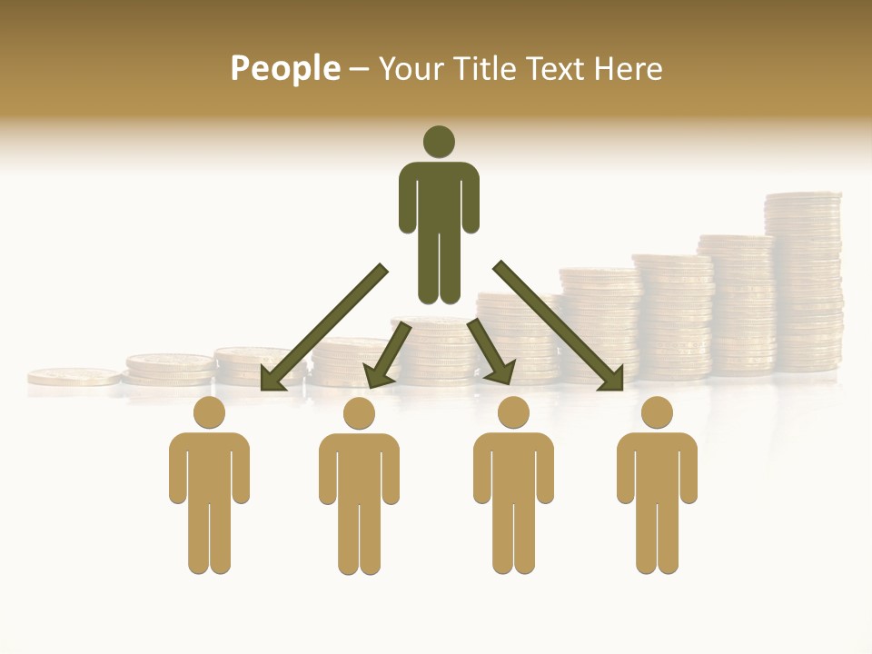 Pile Of Golden Coins, Mexican Pesos PowerPoint Template