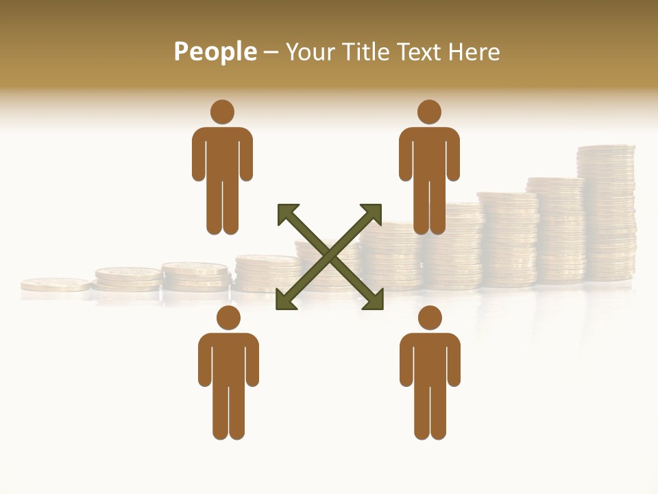 Pile Of Golden Coins, Mexican Pesos PowerPoint Template