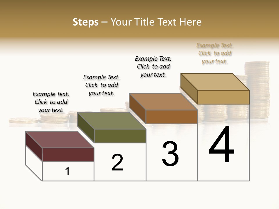 Pile Of Golden Coins, Mexican Pesos PowerPoint Template