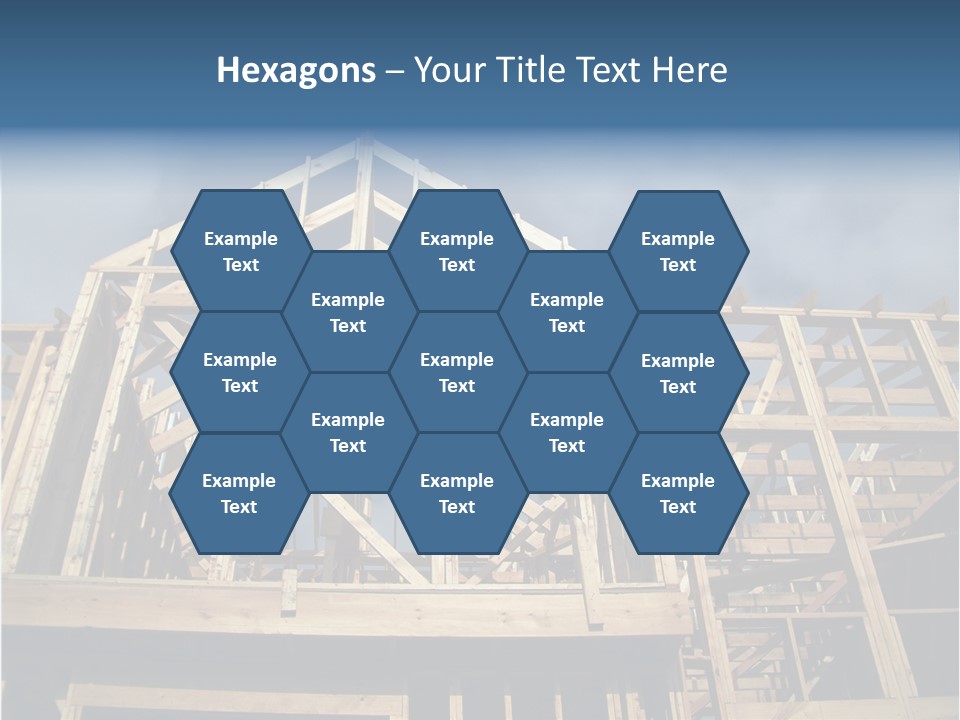 New Home Construction With Wooden House Frame PowerPoint Template