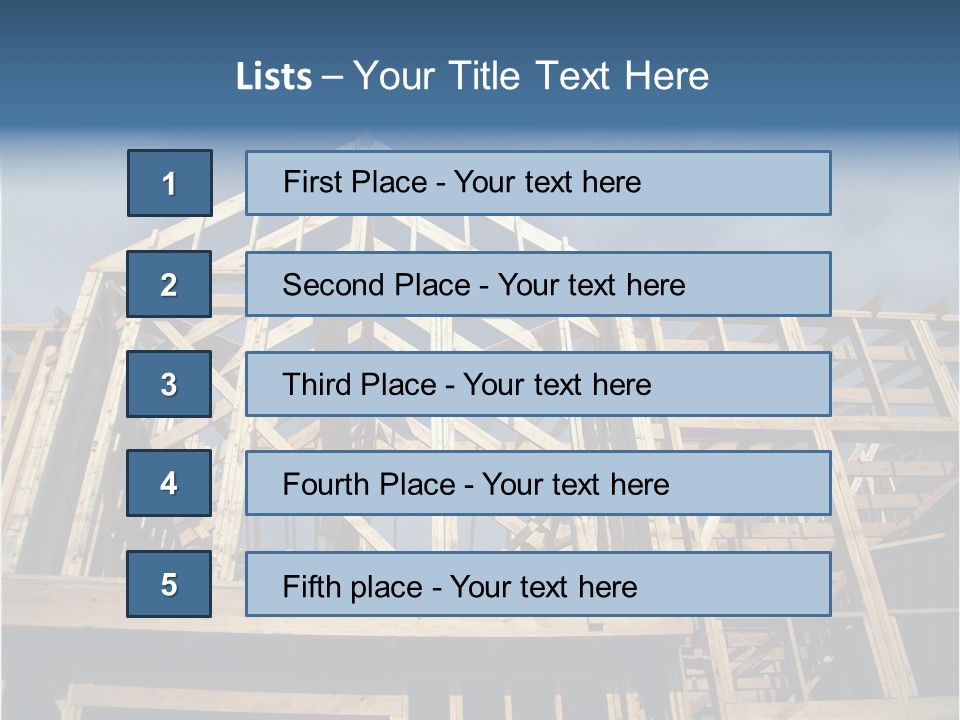 New Home Construction With Wooden House Frame PowerPoint Template