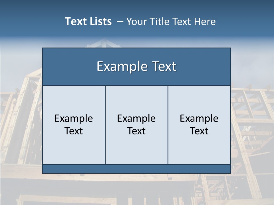 New Home Construction With Wooden House Frame PowerPoint Template