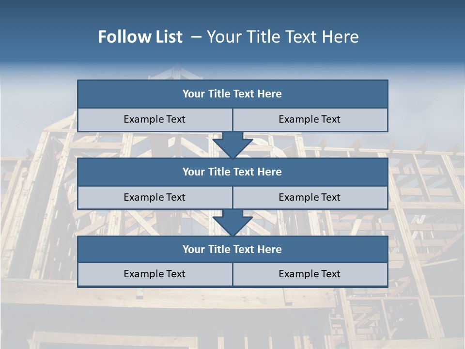 New Home Construction With Wooden House Frame PowerPoint Template
