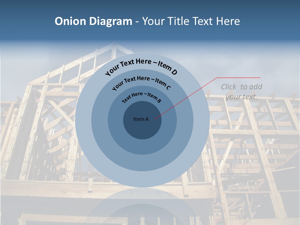 New Home Construction With Wooden House Frame PowerPoint Template