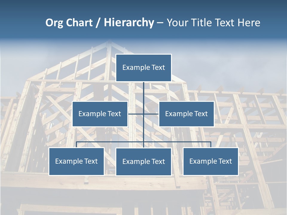 New Home Construction With Wooden House Frame PowerPoint Template