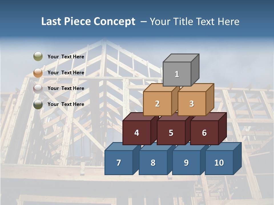 New Home Construction With Wooden House Frame PowerPoint Template