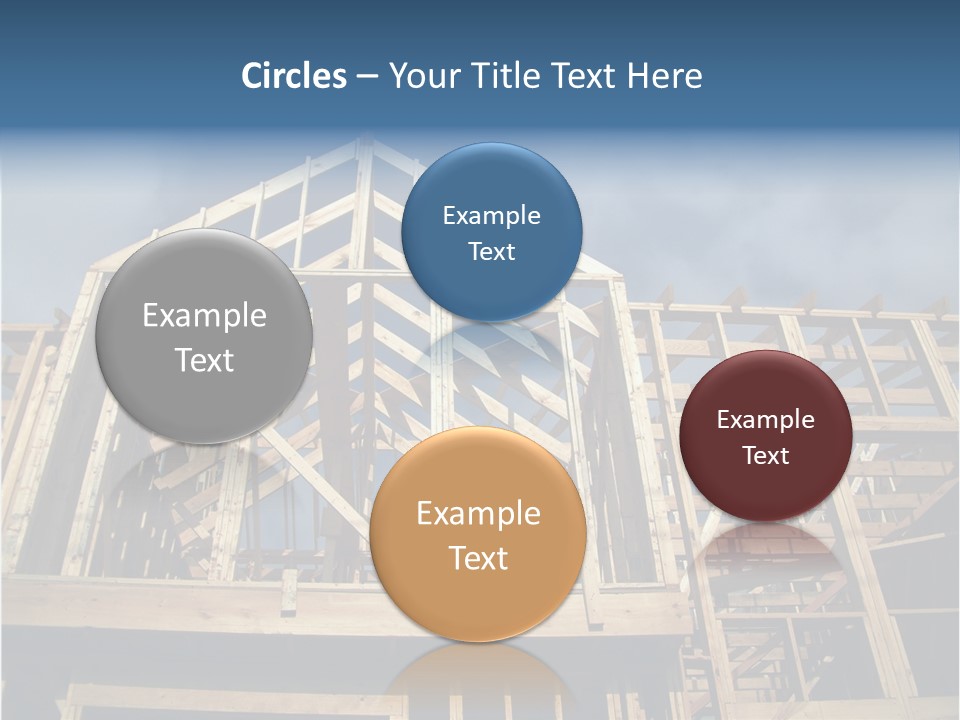 New Home Construction With Wooden House Frame PowerPoint Template