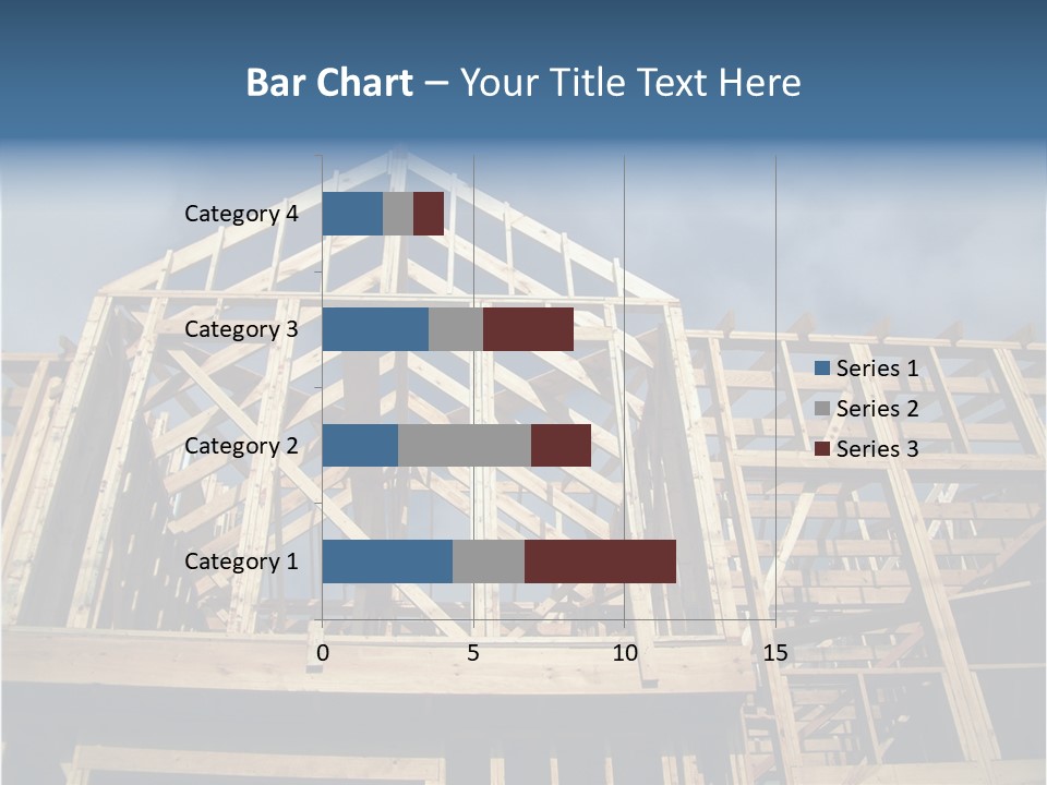 New Home Construction With Wooden House Frame PowerPoint Template