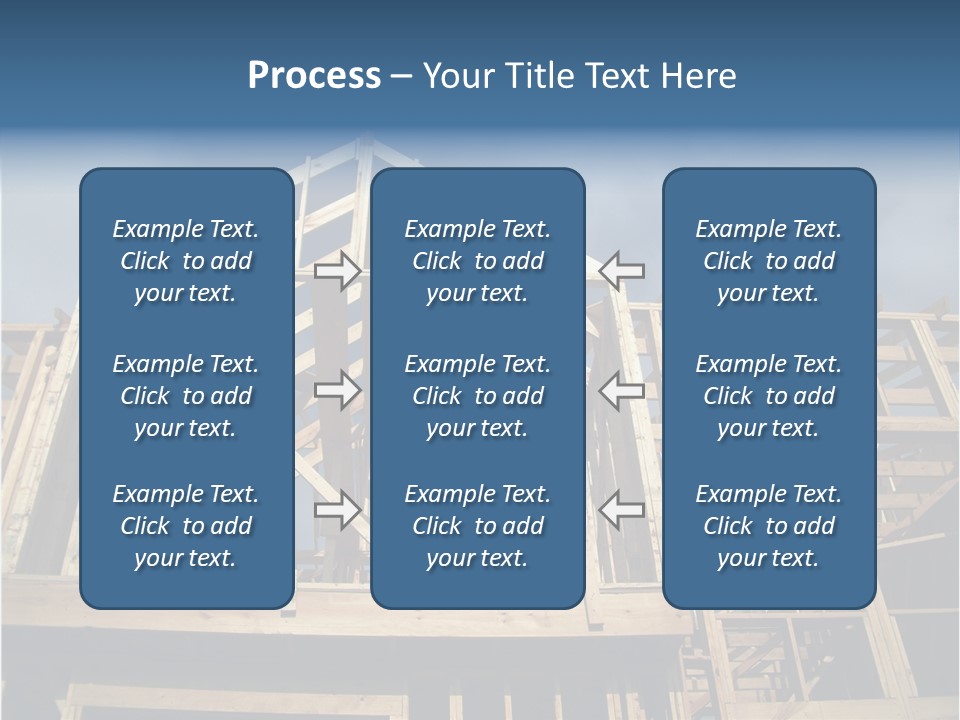 New Home Construction With Wooden House Frame PowerPoint Template