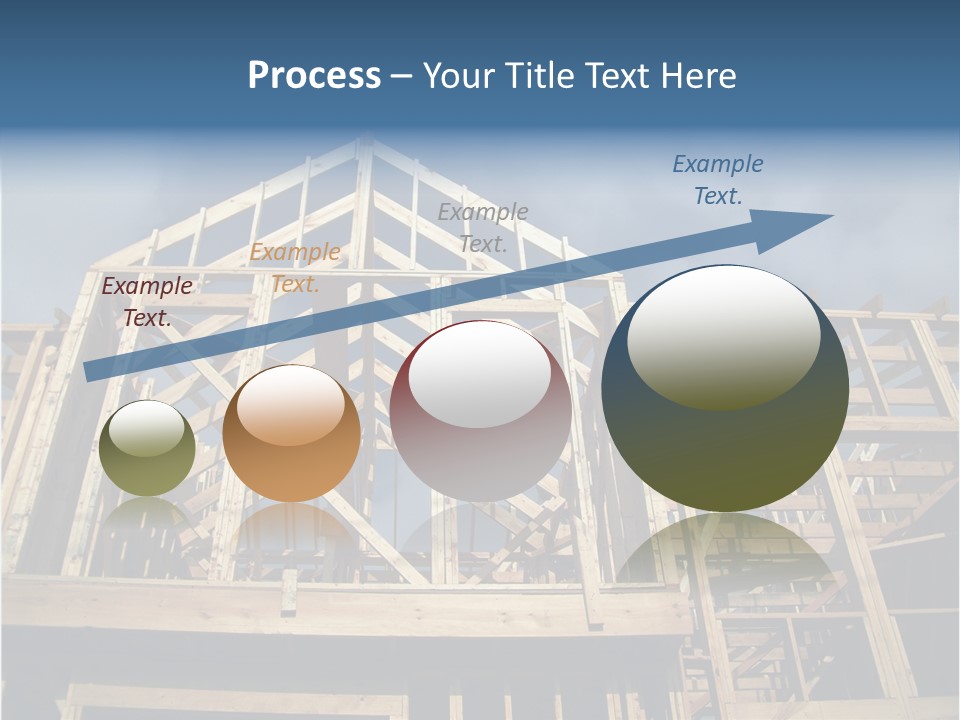 New Home Construction With Wooden House Frame PowerPoint Template