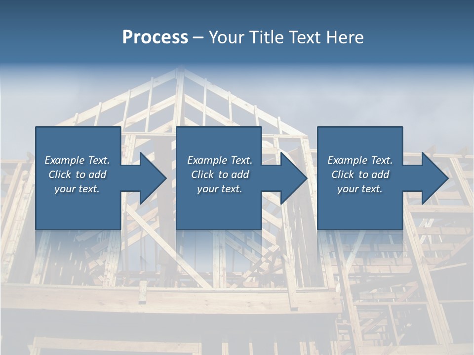 New Home Construction With Wooden House Frame PowerPoint Template