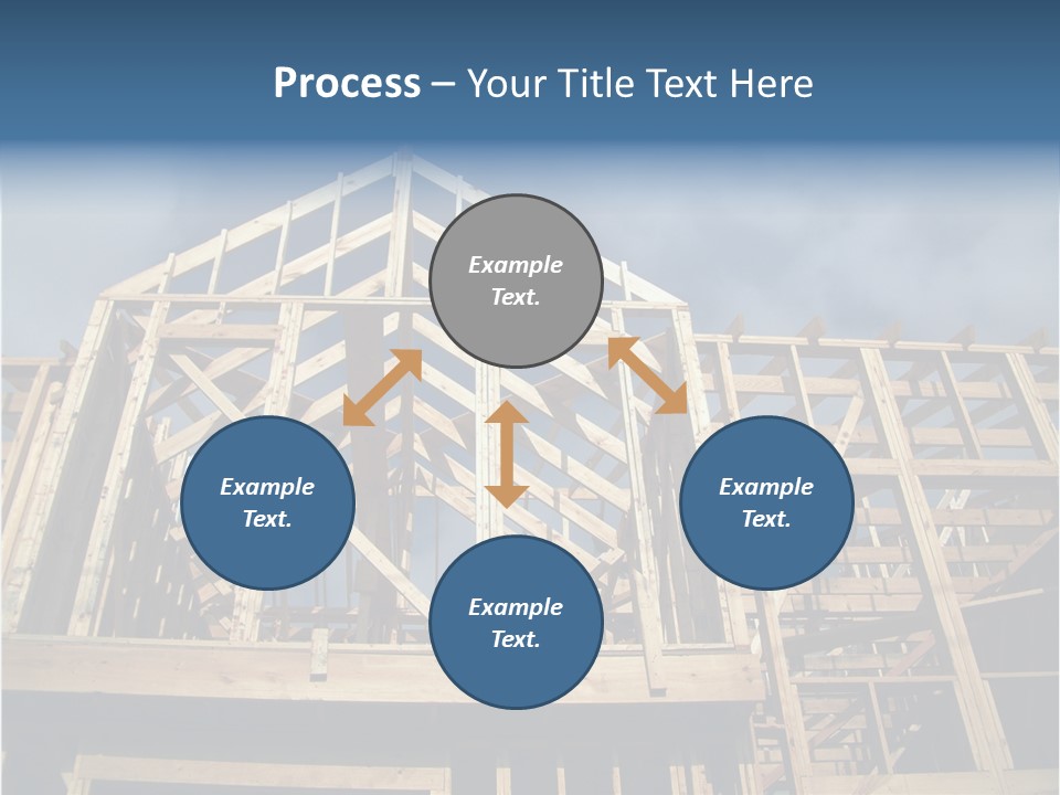 New Home Construction With Wooden House Frame PowerPoint Template