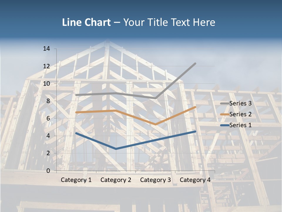 New Home Construction With Wooden House Frame PowerPoint Template
