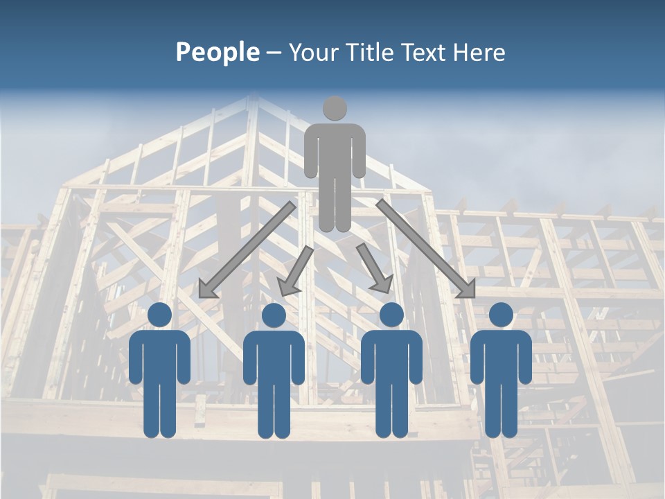 New Home Construction With Wooden House Frame PowerPoint Template