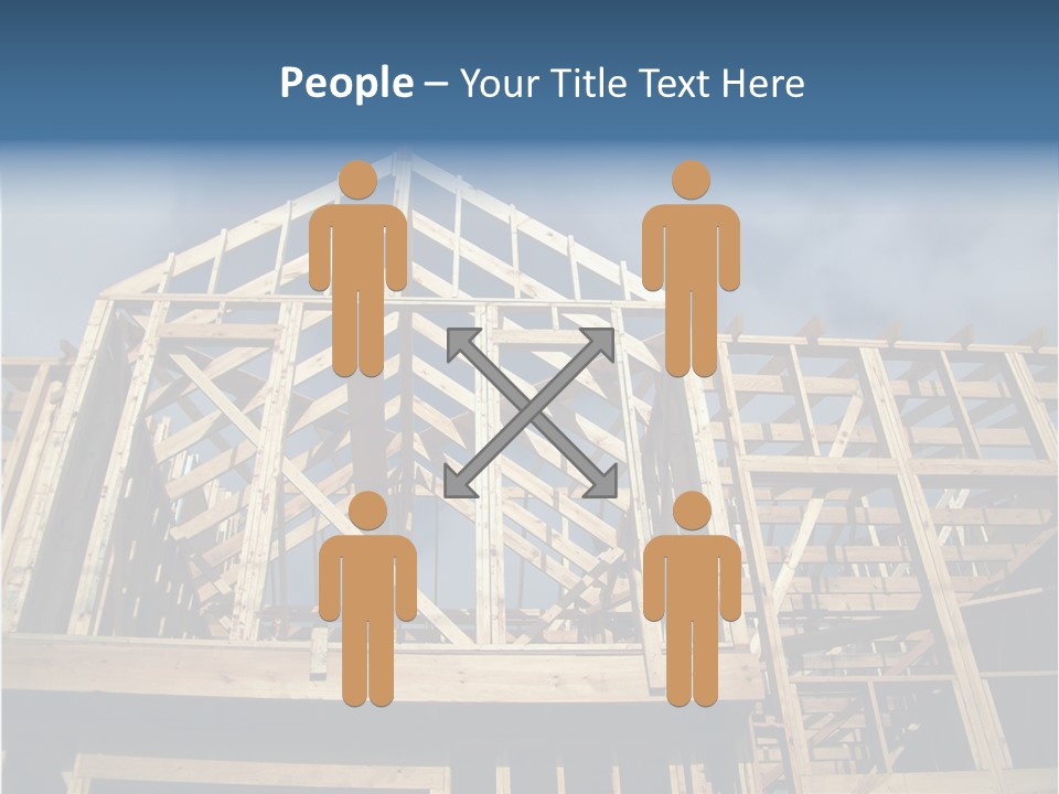 New Home Construction With Wooden House Frame PowerPoint Template