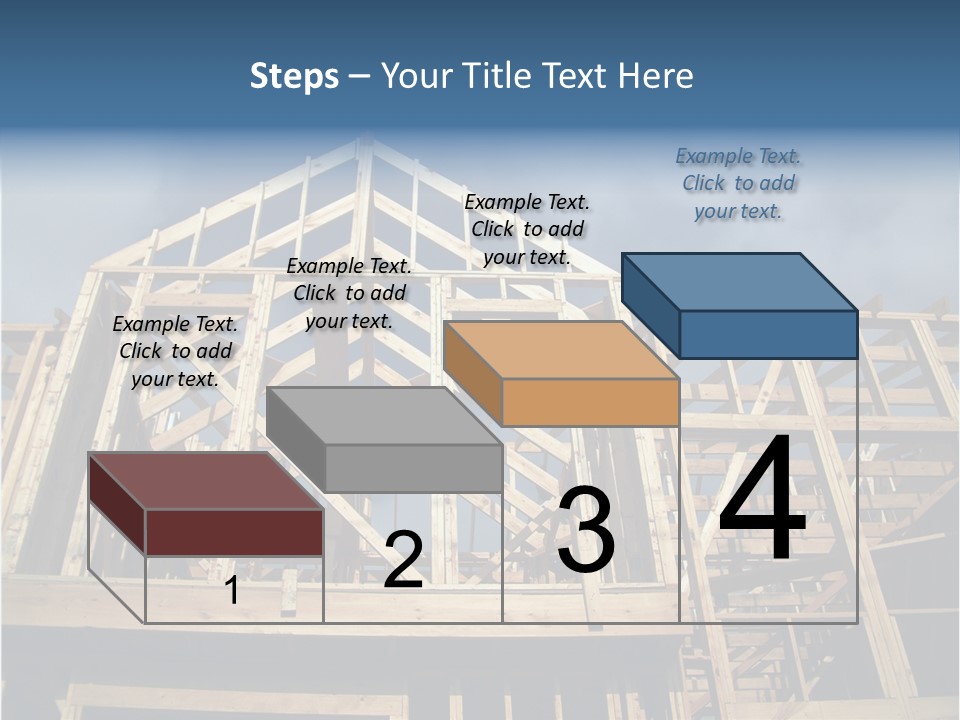 New Home Construction With Wooden House Frame PowerPoint Template