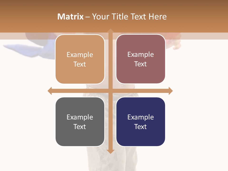 Boy Playing With Blue And Red T-Shirt . PowerPoint Template