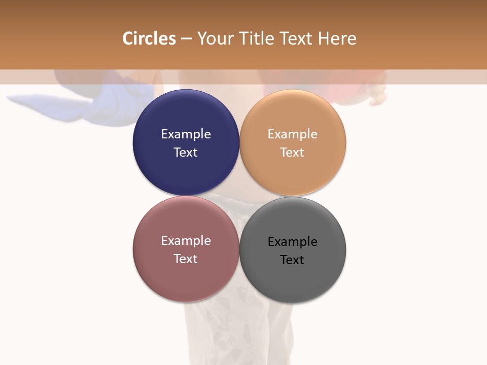 Boy Playing With Blue And Red T-Shirt . PowerPoint Template