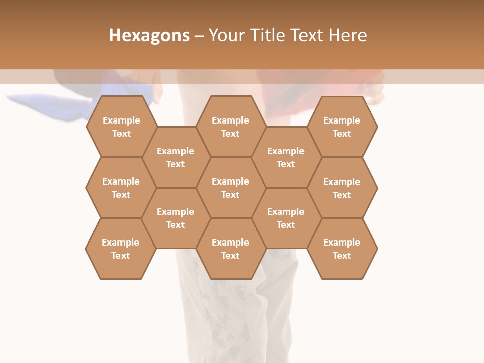 Boy Playing With Blue And Red T-Shirt . PowerPoint Template