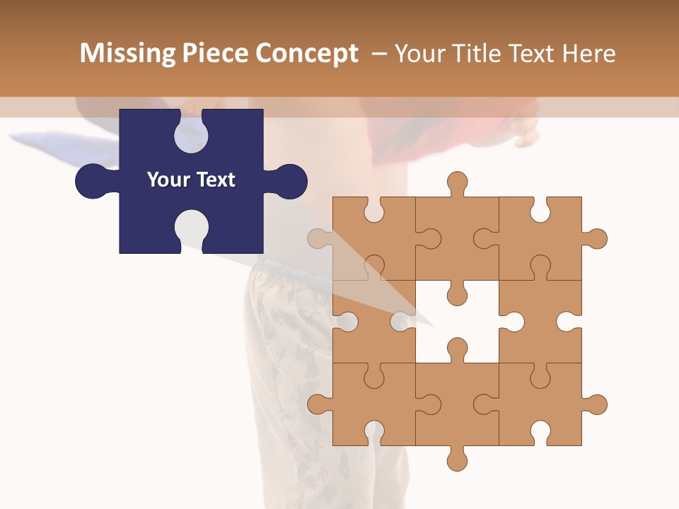 Boy Playing With Blue And Red T-Shirt . PowerPoint Template