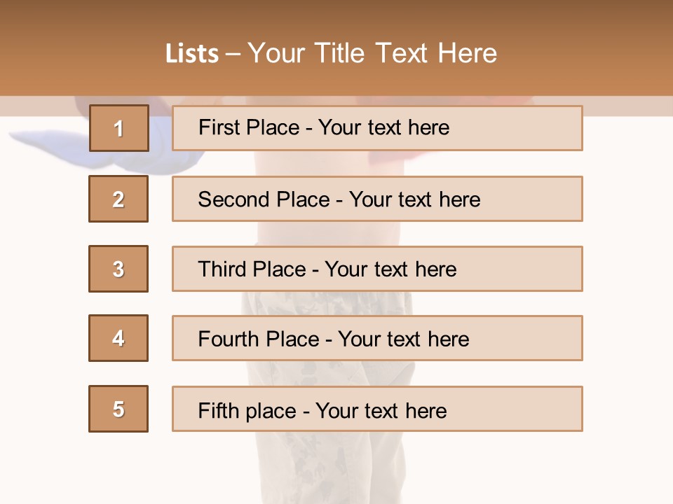 Boy Playing With Blue And Red T-Shirt . PowerPoint Template