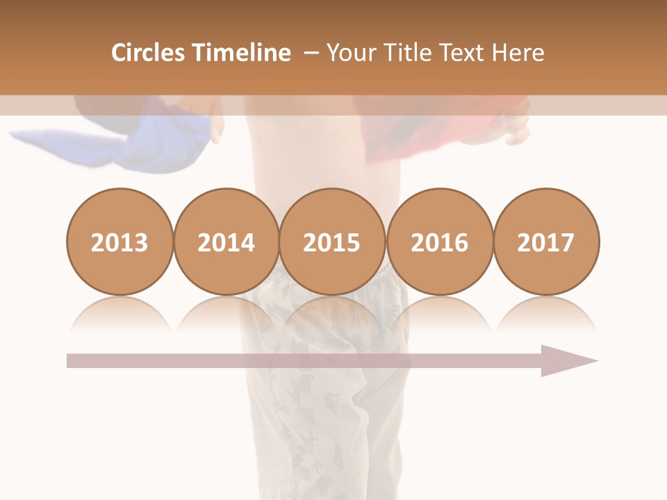 Boy Playing With Blue And Red T-Shirt . PowerPoint Template