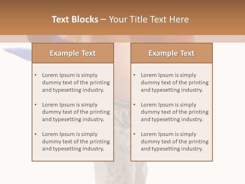 Boy Playing With Blue And Red T-Shirt . PowerPoint Template