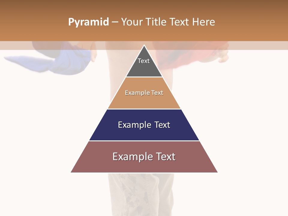 Boy Playing With Blue And Red T-Shirt . PowerPoint Template