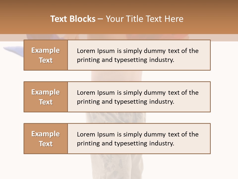 Boy Playing With Blue And Red T-Shirt . PowerPoint Template