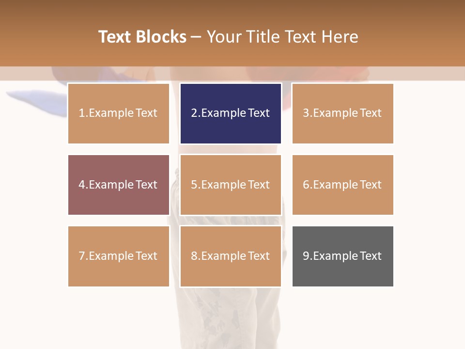 Boy Playing With Blue And Red T-Shirt . PowerPoint Template