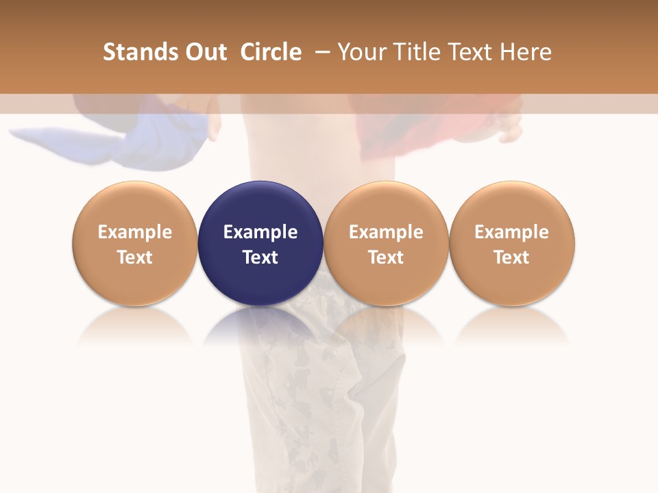 Boy Playing With Blue And Red T-Shirt . PowerPoint Template