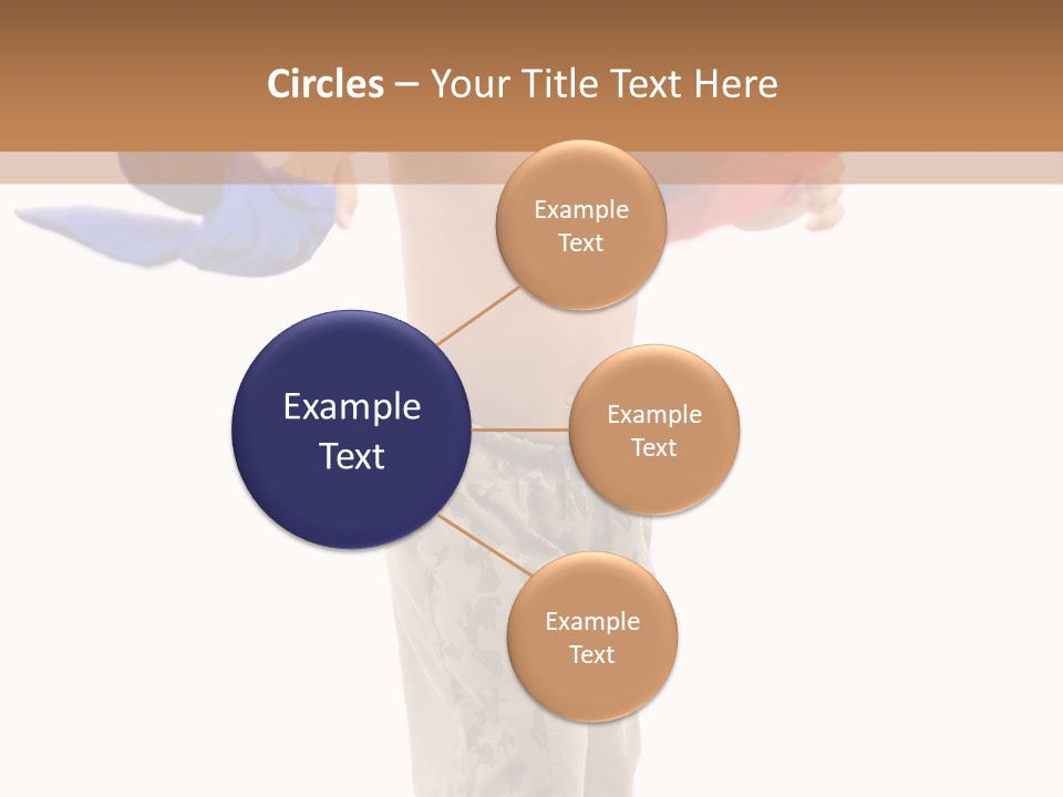 Boy Playing With Blue And Red T-Shirt . PowerPoint Template