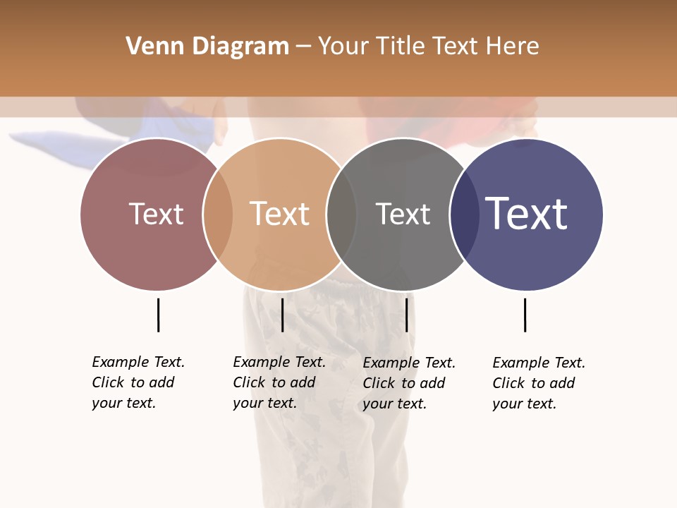 Boy Playing With Blue And Red T-Shirt . PowerPoint Template