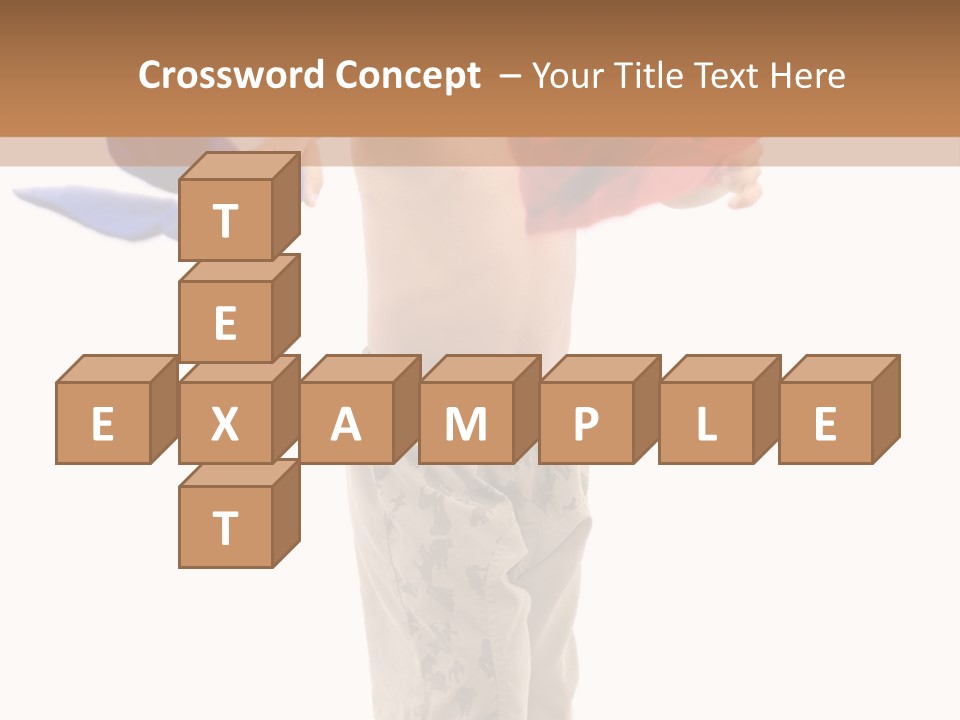 Boy Playing With Blue And Red T-Shirt . PowerPoint Template