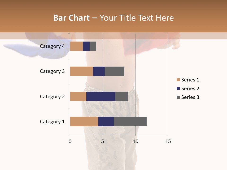 Boy Playing With Blue And Red T-Shirt . PowerPoint Template