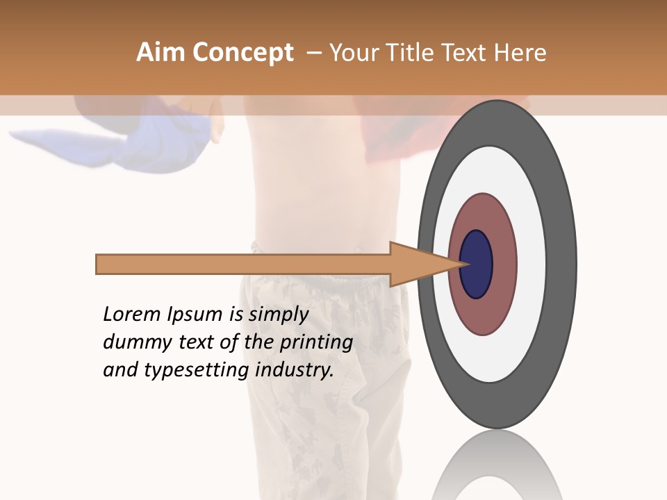 Boy Playing With Blue And Red T-Shirt . PowerPoint Template